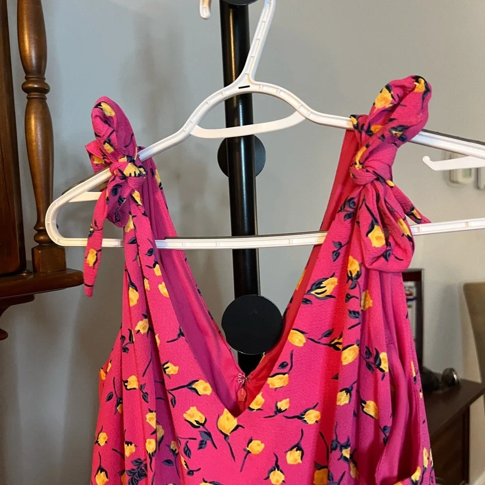 Betsey Johnson Pink Dress with Yellow Floral Design - Picture 4 of 6